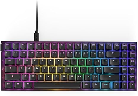 NZXT Function 2 MiniTKL Wired Tenkeyless Optical Gaming Keyboard - 8K Polling Rate - Linear Optical Switches - Adjustable Actuation - Double-Shot PBT Keycaps - RGB - Hot-Swappable - Black